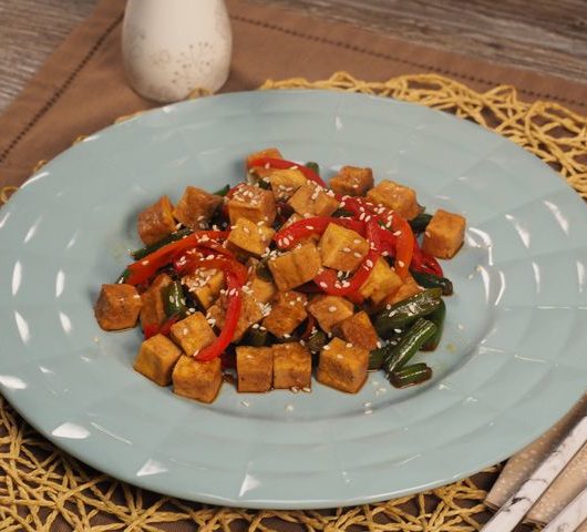 Тофу с овощами и соевым соусом – пошаговый рецепт