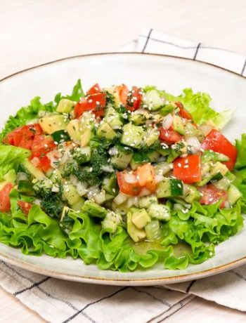 Пошаговый рецепт овощного салата с авокадо с фото за 25.0 мин