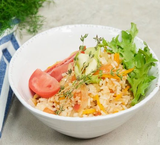Рис с кабачками в мультиварке
