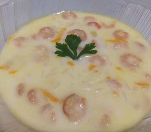 Сливочный суп с креветками и рисом – пошаговый рецепт