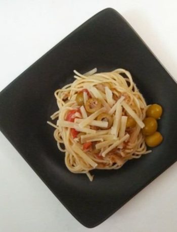 Легкий тунец со спагетти – пошаговый рецепт