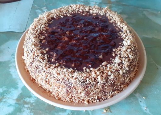 Быстрый ореховый торт из готовых коржей – пошаговый рецепт