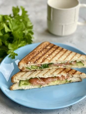 Сэндвич с семгой для сытного завтрака – пошаговый рецепт