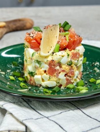 Рыбный салат с майонезом – пошаговый рецепт