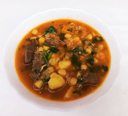 Легкая шурпа по-тунисски с телятиной и овощами – пошаговый рецепт
