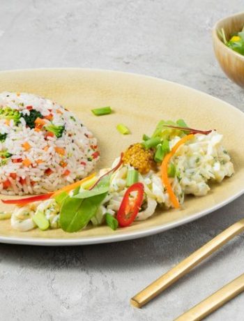 ПП салат с кальмаром на скорую руку – пошаговый рецепт
