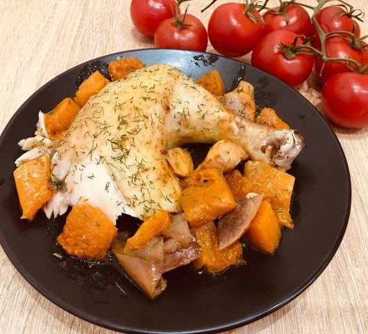 Аппетитная запеченная курица с овощами – пошаговый рецепт