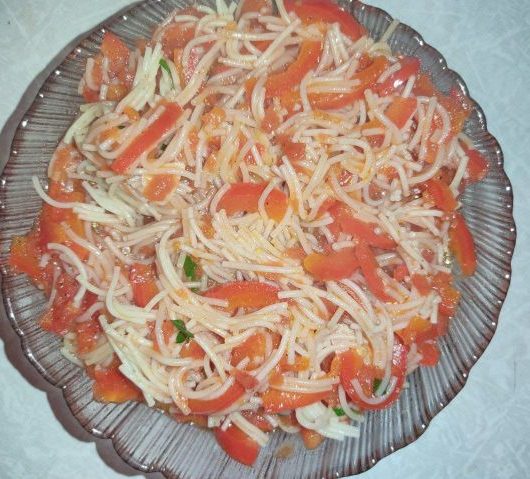 Спагетти со сладким перцем – пошаговый рецепт