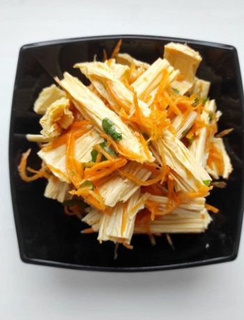 Салат из спаржи с морковью по-корейски – пошаговый рецепт