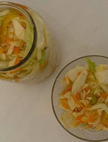 Быстрая капуста по-корейски с луком и болгарским перцем – пошаговый рецепт
