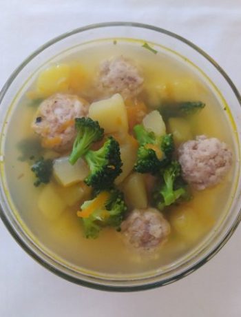 Наваристый суп с фрикадельками и брокколи – пошаговый рецепт