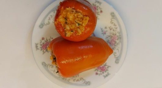 Фаршированный перец с сельдереем в микроволновке – пошаговый рецепт