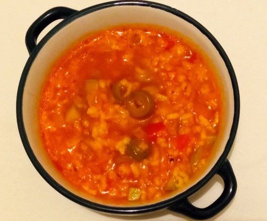 Овощной суп с оливками и рисом – пошаговый рецепт